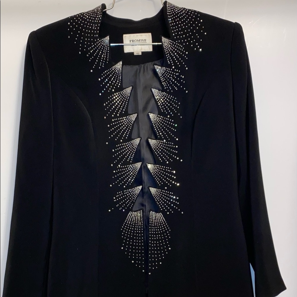 Promise Black Flyaway Embellished Jacket